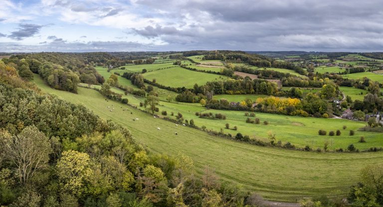 Uitzicht landschap rond de Noorbeek